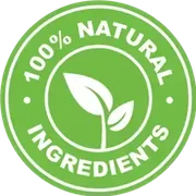 100% natural ingredients badge